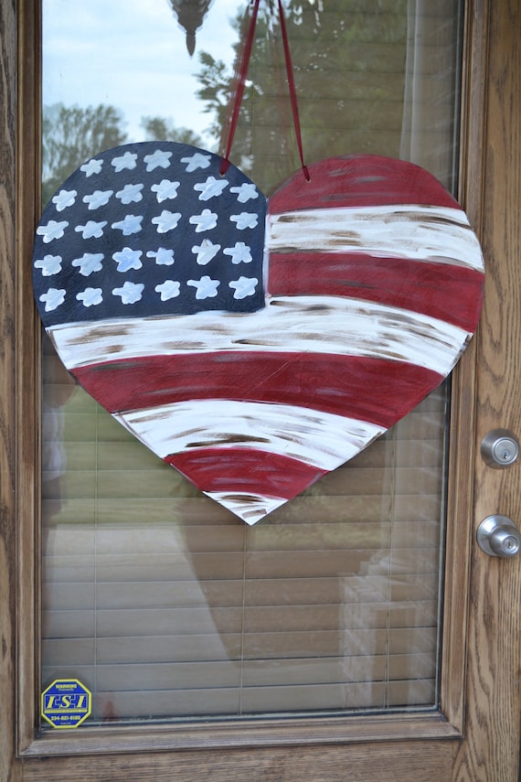 American Flag Door Hanger fourth ot july