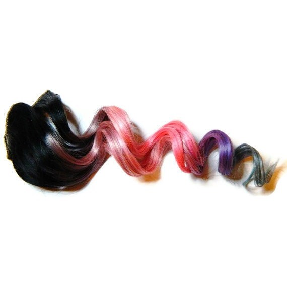 Hair ExtensionsCotton Candy Queen Rainbow Tye by CandyAppleLocks