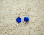 Beaded Blue Earrings