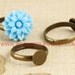 10pcs 8mm pad Antique Bronze Base Setting Adjustable Ring RB008