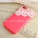Vintage Lace with Pearl iPhone 4 case, iPhone 4s case, iPhone case, iphone cover ,iphone 4 cover, 5 Colors For Choice