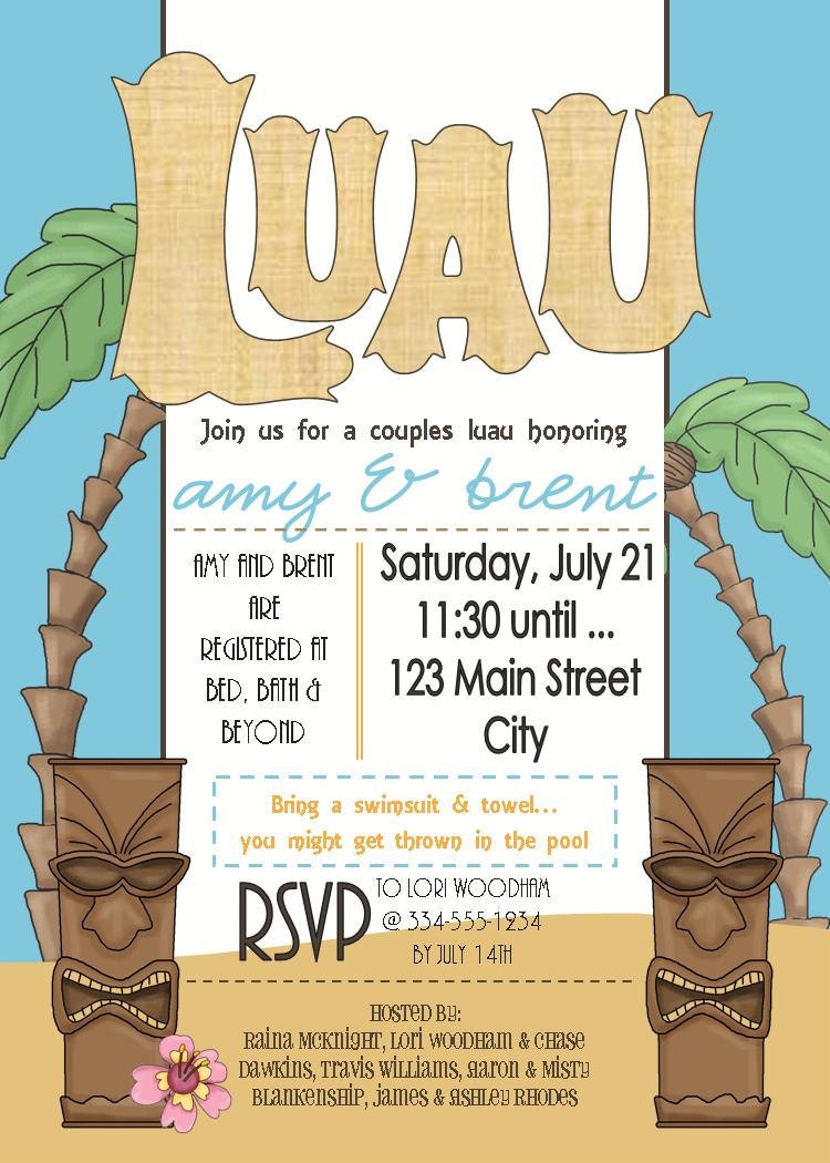 Luau Tropical Couples Shower Birthday By Laloopsieinvites On Etsy