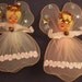 Vintage Tulle Angels Christmas Ornaments Chenille - Set of 6