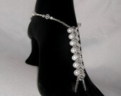 Wedding Beaded Barefoot Sandals Pearls and Crystals intricate weave