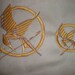 Mockingjay Pin - machine embroidery design digitized file - multiple sizes 2, 3 and 4 inches