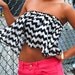 Black & White Chevron Top