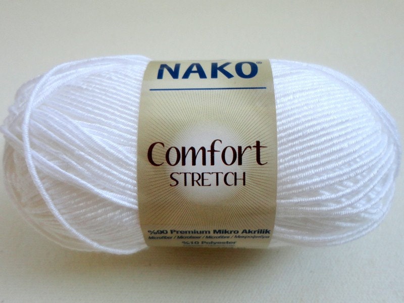 Fashion yarn,Mikrofiber yarn,polyester,white,soft,1 Skeins, 50 gr , STRETCH,Summer trends ,summer fashion