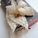 Cotton Lace Fabric Trim, soft ,Beige Cream Crochet Cotton, 209cm