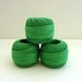 coton yarn 3 balls, fine crochet,50 number,100% mercerized Egyptian cotton,green,One ball's weight is 20gr
