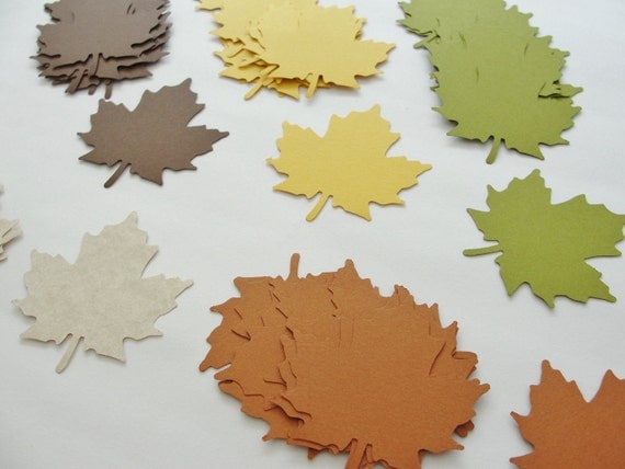 Autumn Fall Leaf Leaves Paper Cut Outs Cutouts By Cutoutthefun