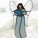 Its a Boy Stained Glass Suncatcher Angel with Baby