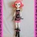 Handmade Goth Dress & Socks for MONSTER HIGH Dolls Custom Fashion Clothes