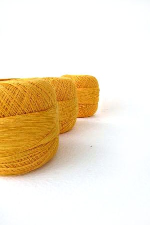 300gr of organic Linen yarn, 2ply linen yarn, linen thread, yellow neon - SuppliesForHandmade