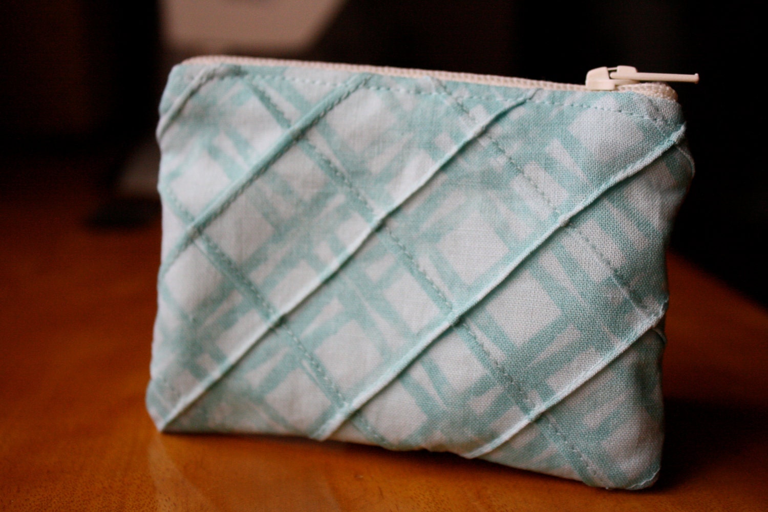 Textured Coin Purse- Light Blue