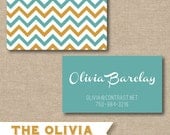 50 Business Cards / Calling Cards - Set of 50 Modern Chevron Cards - Any Colors, great for moms