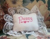 Pussy decorative pillow