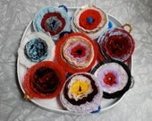 Bold - upcycled handmade tissue paper flowers for centerpieces and party favors etc.