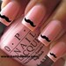 Black Moustache Nail Art Water Transfer Decal