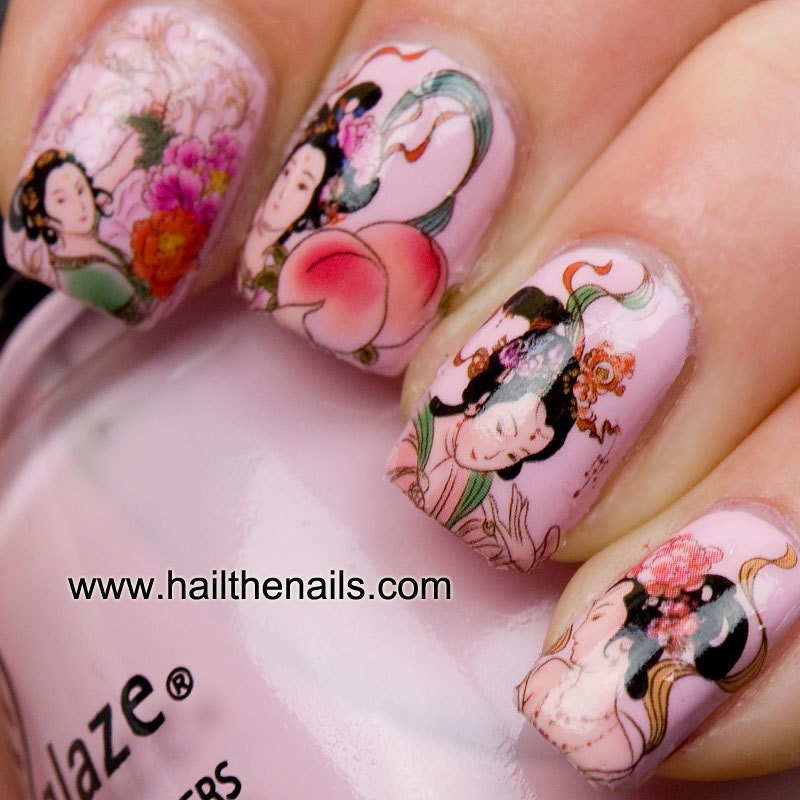 Geisha Girls Nail Art Water Transfer Decal