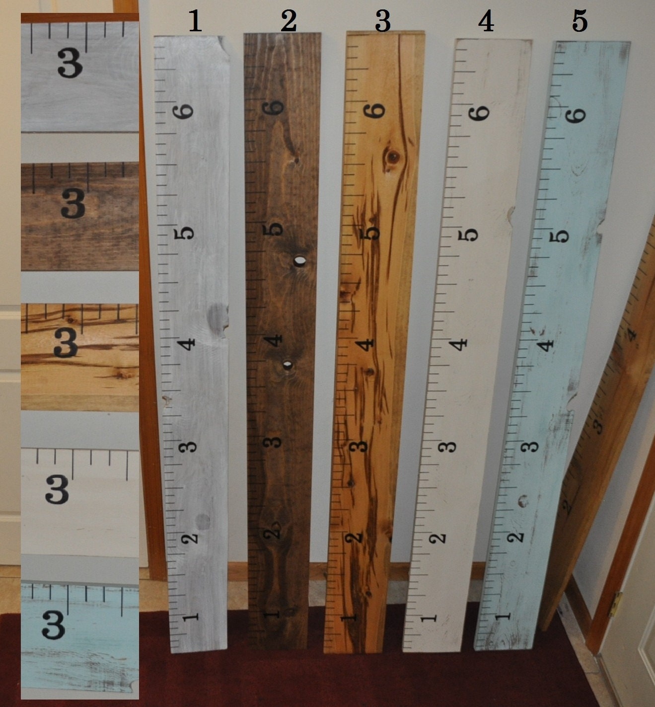 Over 750 Sold Life size rustic wood handmade custom growth chart "rulers" for measuring your kids