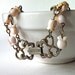 reserved listing: TULIP luhuanus shell bracelet - upcycled vintage clasp & faux pearls