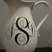 personalized monogram pitcher