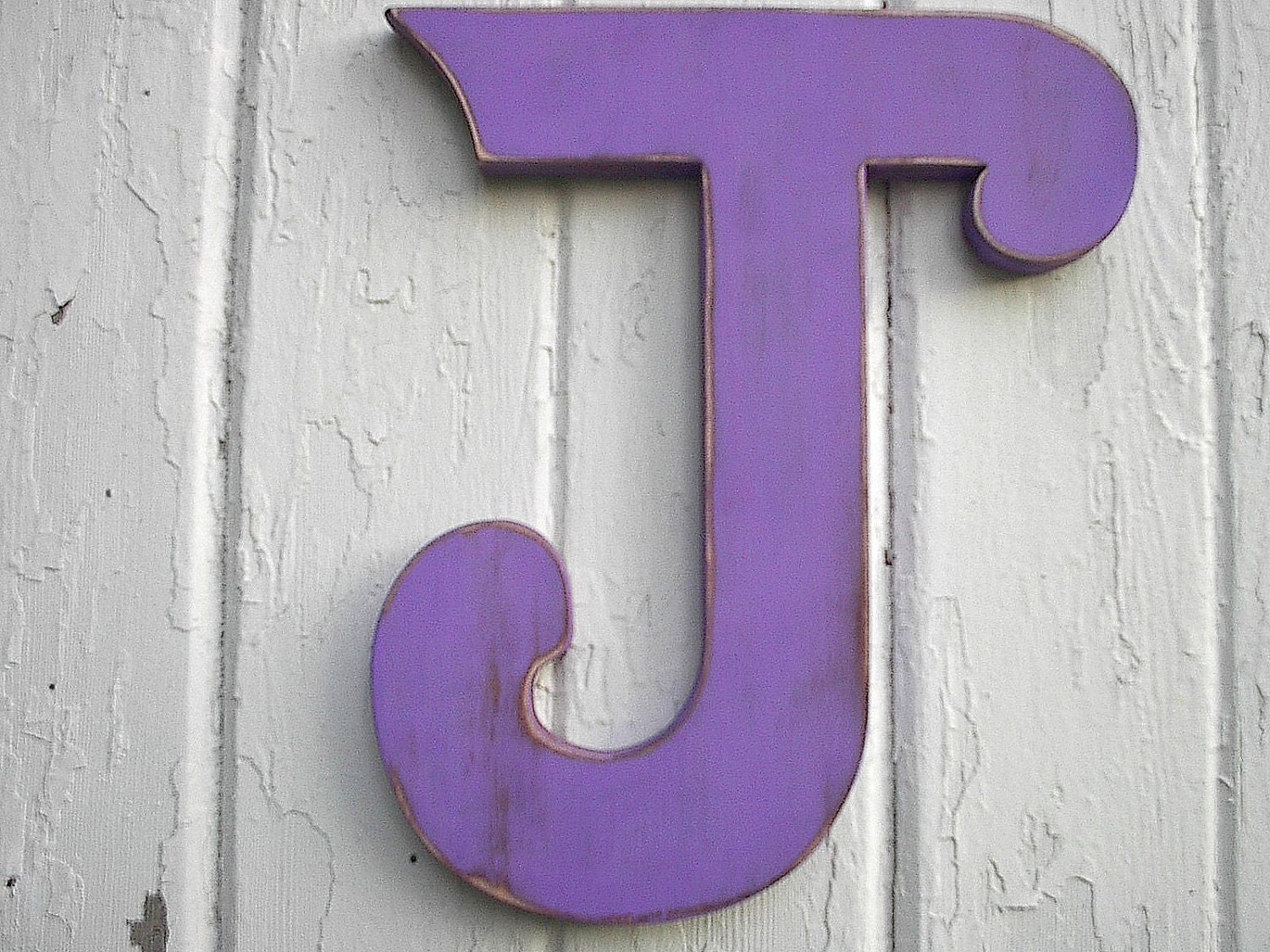 Shabby chic Wooden letter J 12 inch Wedding initial photo prop letter signs wall art