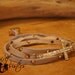 Side Cross Bracelet: Beige Leather