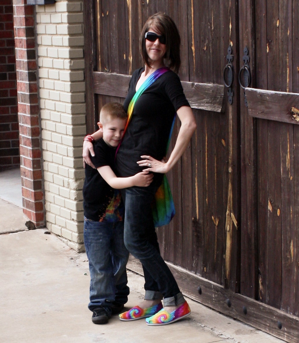 TOMS Tie Dye Shoes - Peace and Love - hand dyed and custom made - by One Great Thing
