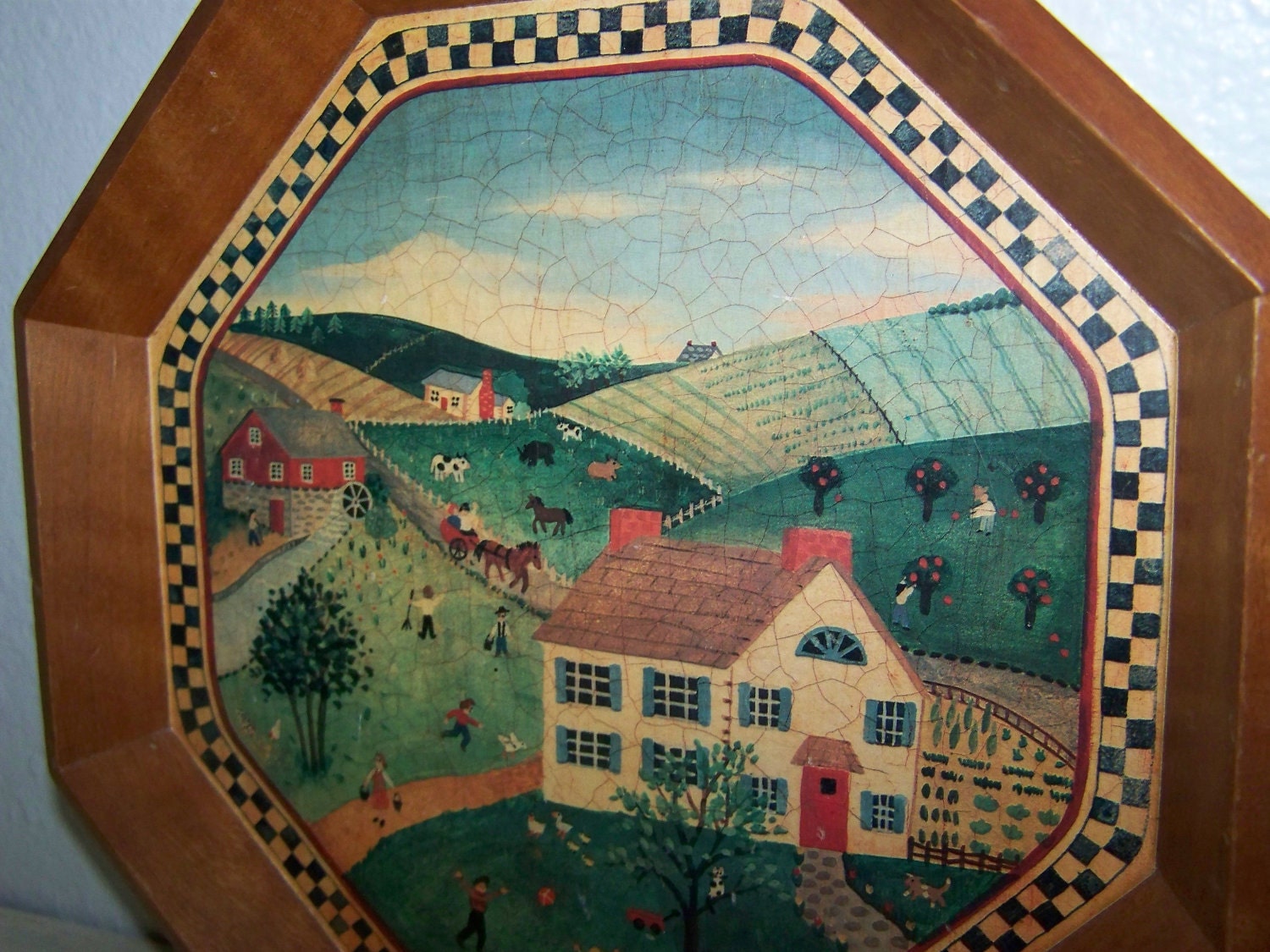 Wooden Tray Country Wall Hanging