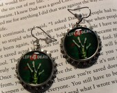 Left 4 Dead Game Zombies Bottlecap Earrings