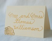 Custom Wedding Calligraphy & Heat Embossing for Place Cards, Escort Cards, or Seating Chart, Invitation Envelopes Also Available