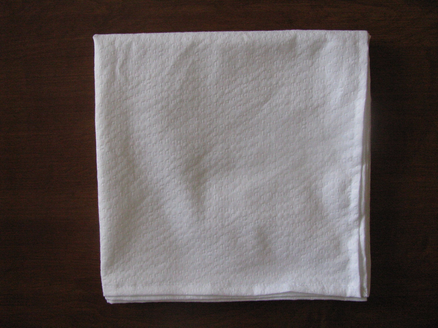 Lightweight Plisse white baby blanket with by MississippiMiss