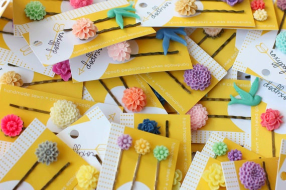 wholesale Resin Hair Bobby Pins - 12 pairs