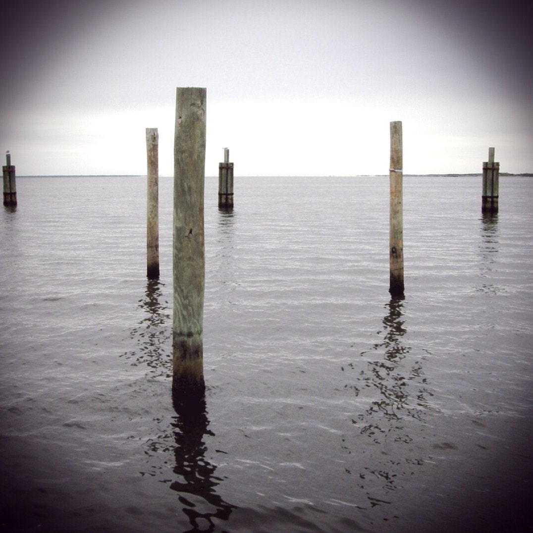 Wood Pilings, Fire Island Pines, NY Fine Art Photograph 5x5 or larger