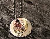 Family Pendant in a Metal Trio