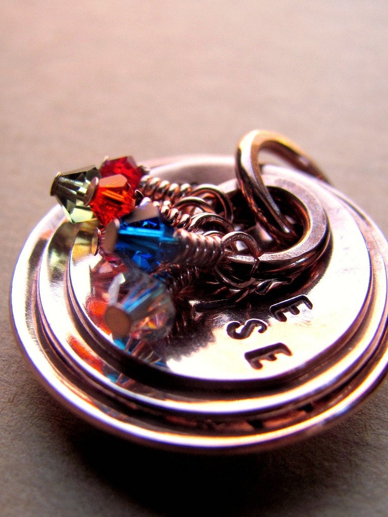 Family Pendant in a Metal Trio