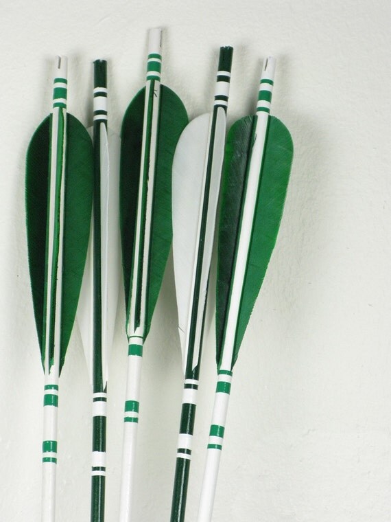 As Seen at West Elm  Forest Woodland Arrows Home Decor Hunter Green Holiday Green Holly