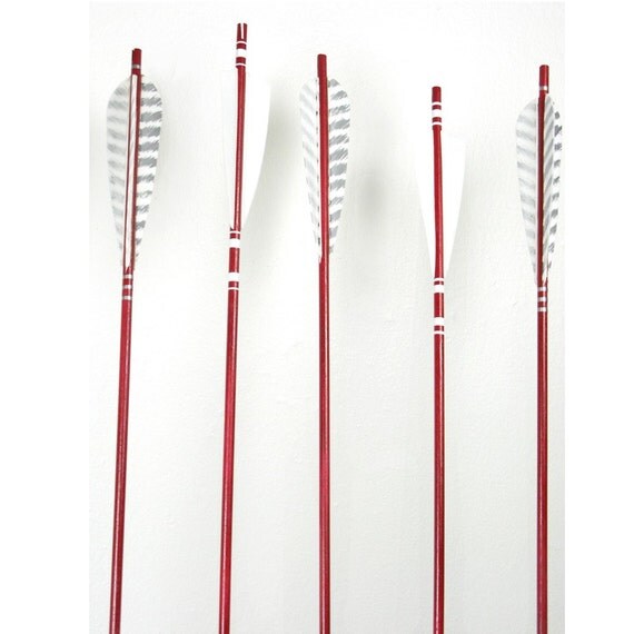 Arrows Red and White Love Set Valentines Gift Romantic Gift Bouquet of Arrows