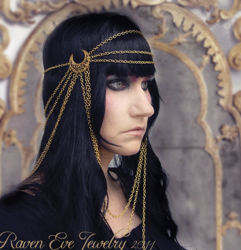 Guinevere Chain Headdress Headpiece Elegant Beauty Of A Goddess