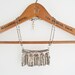 SALE - Golden Curtain Necklace - vintage metal mesh pendant
