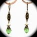 Exquisite Neo Victorian Drop Earrings with Jadite Cream Swarovski Pearls and Brass Filigree