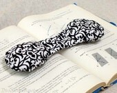 Black and White Book Weight - Scrolls and Flowers