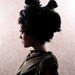 NoseDive - FREE SHIPPING - Print Black Pink Silhouette Damask Bird Crow Raven Dark Fallen Light Shadows Creepy Weird Girl Head Hair Portrait
