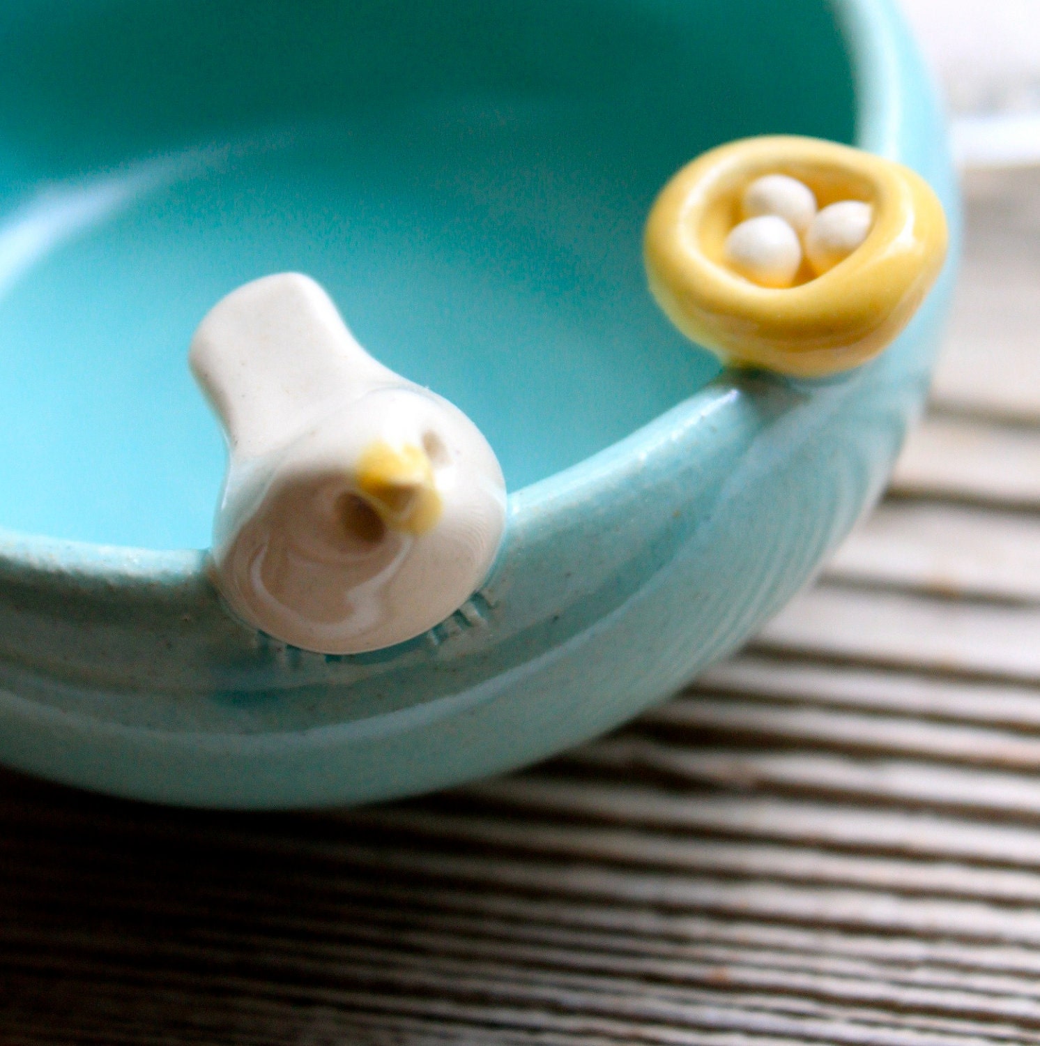 Custom-Made Bird and Nest Mini-Bowl - 3 to 5 Weeks for Delivery