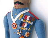 Military Man with Medals doll