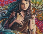 The Muse of Music - Art Nouveau Gypsy Goddess 8x10 Print
