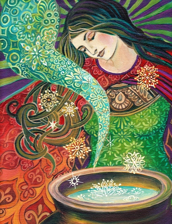 Cerridwens Cauldron Goddess of Inspiration 11x14 Print