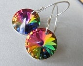 Earrings - vintage Swarovski crystal, sterling silver - Arcenciel