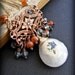 Necklace - vintage brass, aquamarine, sunstone, solar quartz, goldfill, copper - Snakeshead